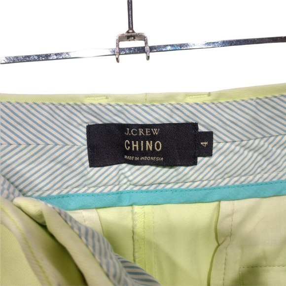 J. Crew Lime Green 3" Classic Chino Shorts Size 4 - Picture 10 of 11